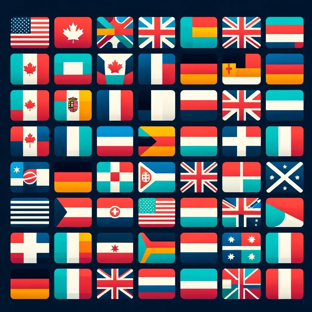 Flags from all around the world