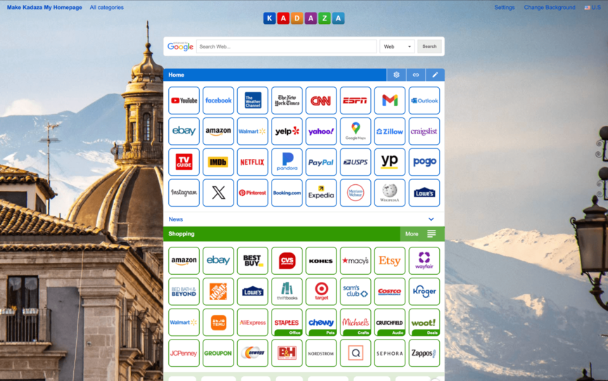 Thumbnail of Kadaza homepage