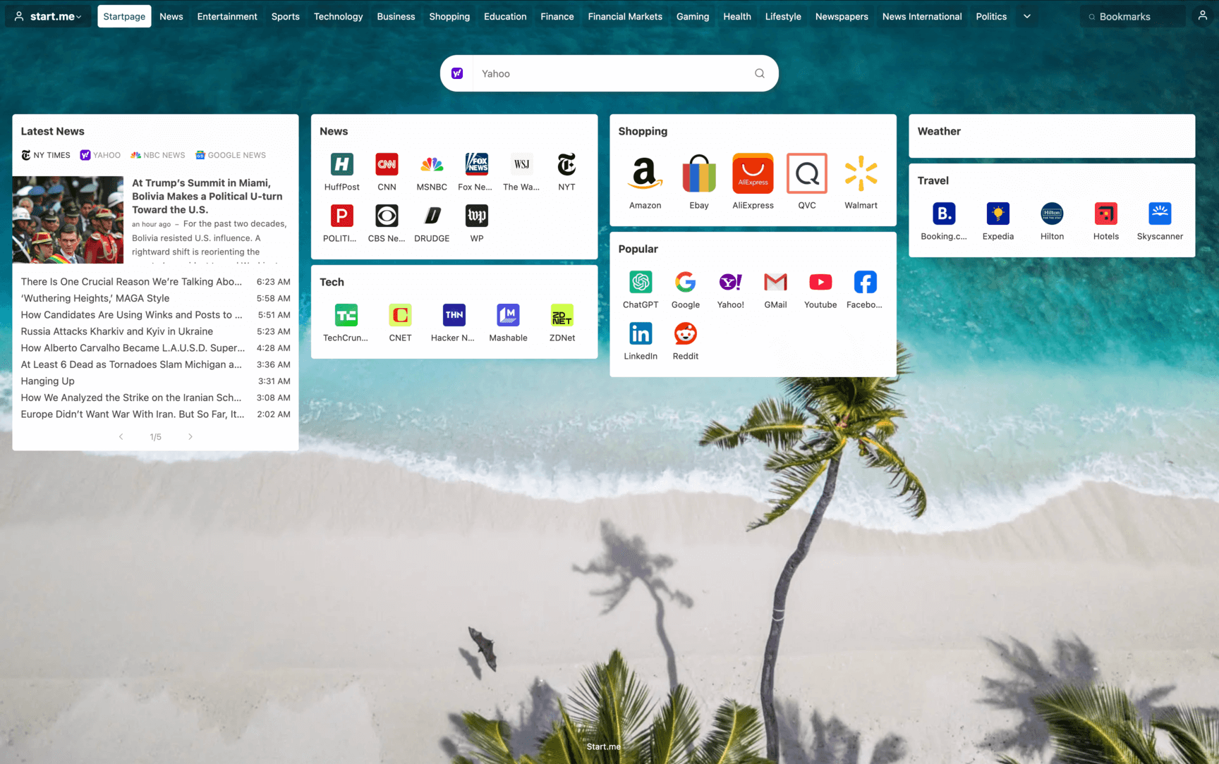 Screenshot of Start Me