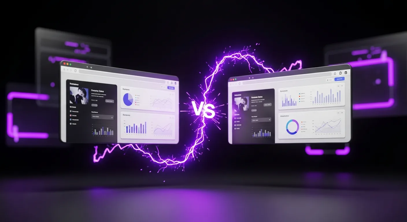 Chrome and Firefox homepages compared side by side
