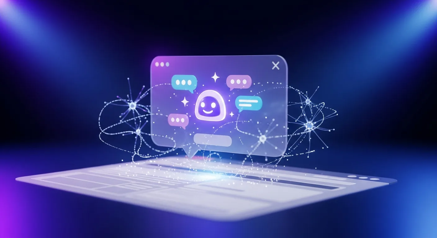 AI assistant chat interface on a browser homepage