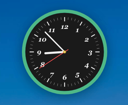 New analog clock face shown on the Best Homepage Ever homepage